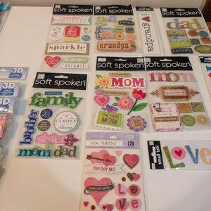 Family Embellishment stickers SET of 14